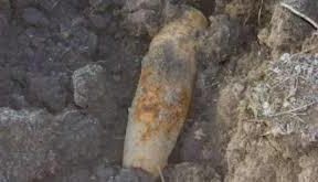 Proiectil de război descoperit în comuna Şura Mare