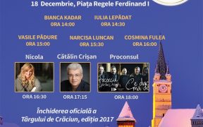 Târgul de Crăciun de la Mediaș se încheie luni, 18 decembrie