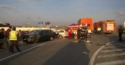 UPDATE VIDEO: Trei răniți într-un grav accident la ieșirea din Avrig
