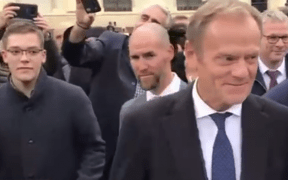 VIDEO: Donald Tusk la plimbare prin Sibiu