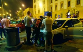 Accident fără victime dar cu scandal pe Calea Dumbrăvii din Sibiu