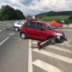FOTO: A pătruns în intersecție fără să acorde prioritate și a provocat un accident