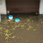 FOTO: Subsoluri inundate și copaci căzuți pe carosabil după ploaia din județul Sibiu