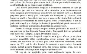 Copșa Mică: Un nou "strigăt" către Parlament și Guvern pentru dreptul la apă