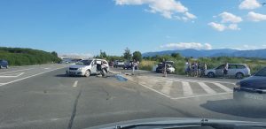 Intersecţia accidentelor: DJ106D dinspre Cisnădie cu DN1