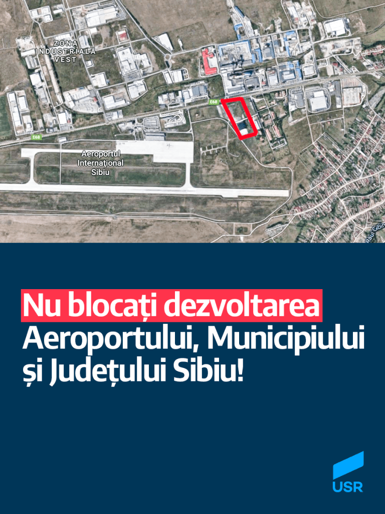 USR Sibiu solicită consilierilor județeni respingerea proiectului de concesionare a terenului fostei baze de elicoptere