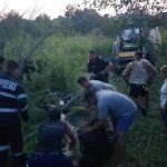 Vacă salvată după ce a căzut într-o fântână dezafectată