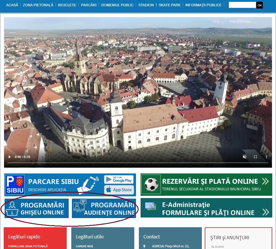 Aplicație pentru programarea online la ghișeele Serviciului de Administrare a Domeniului Public