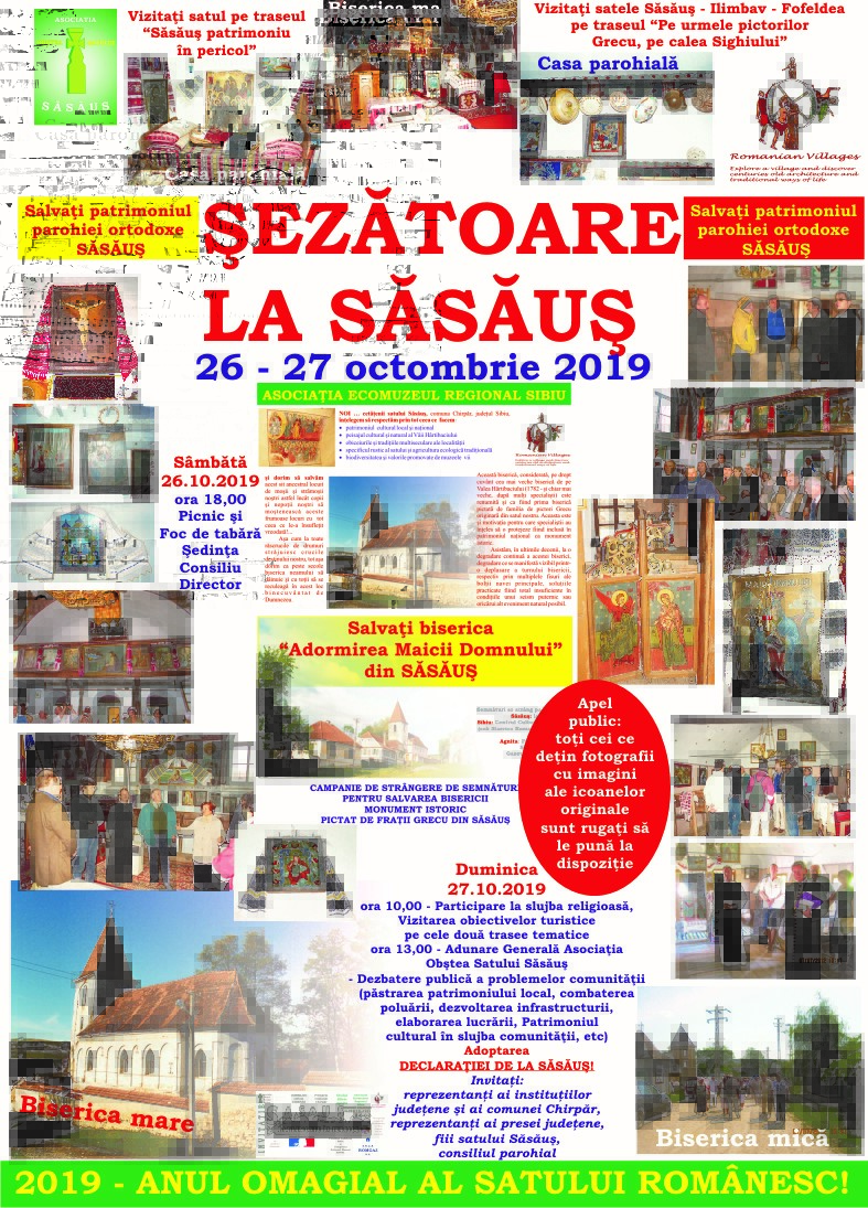 Șezătoare la Săsăuș (26-27 octombrie 2019)