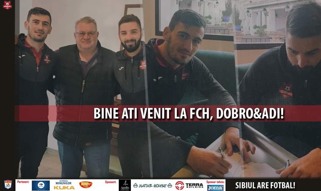 Atacantul Adrian Bălan și fundașul central Alin Dobrosavlevici, ultimele achiziții ale echipei A.F.C. Hermannstadt