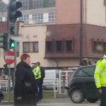 FOTO: Coliziune între două mașini pe strada Râului din Sibiu