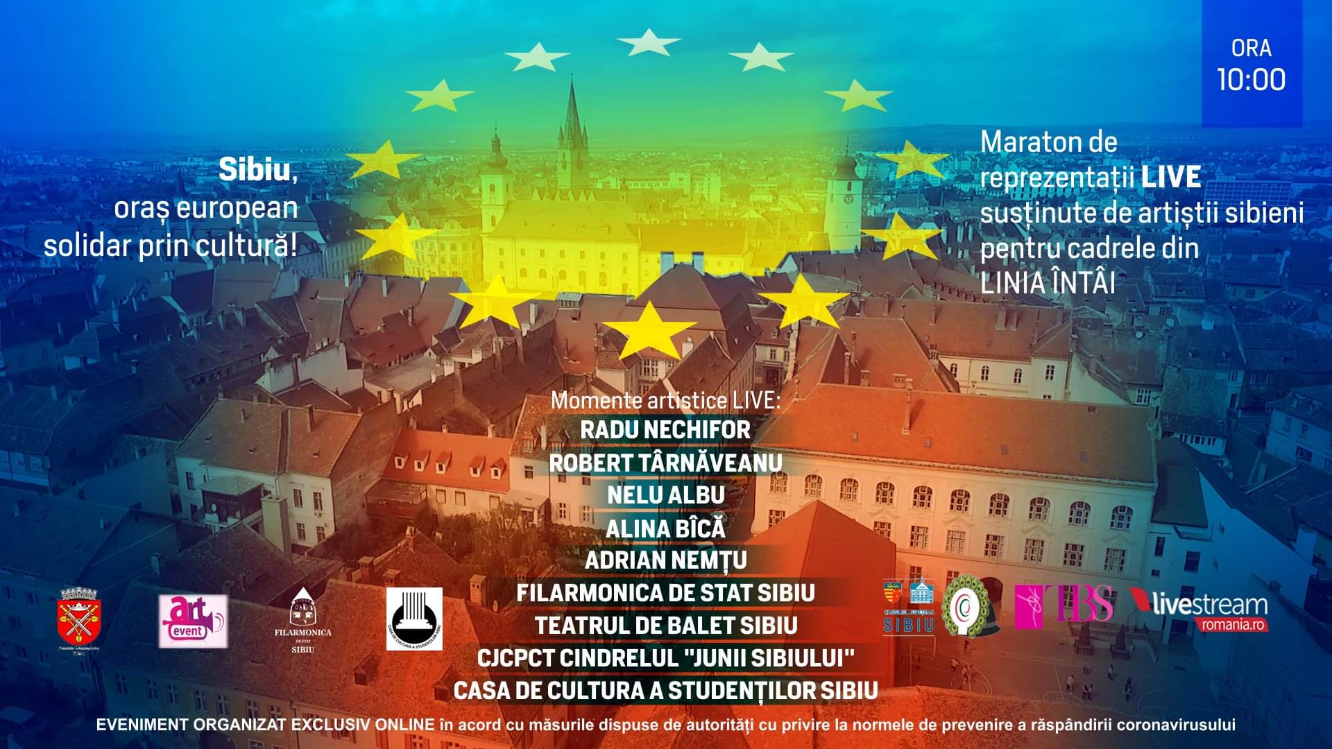 Ziua Europei, va fi sărbătorită la Sibiu, în condiții speciale