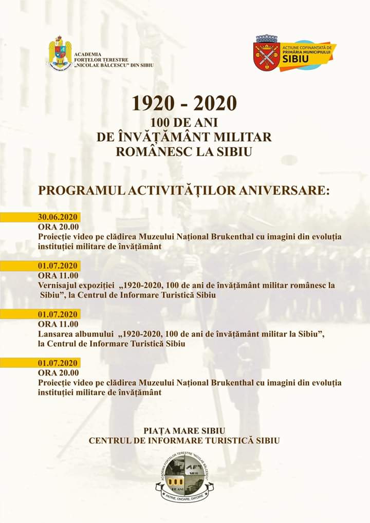 1920-2020: 100 de ani de învățământ militar românesc la Sibiu