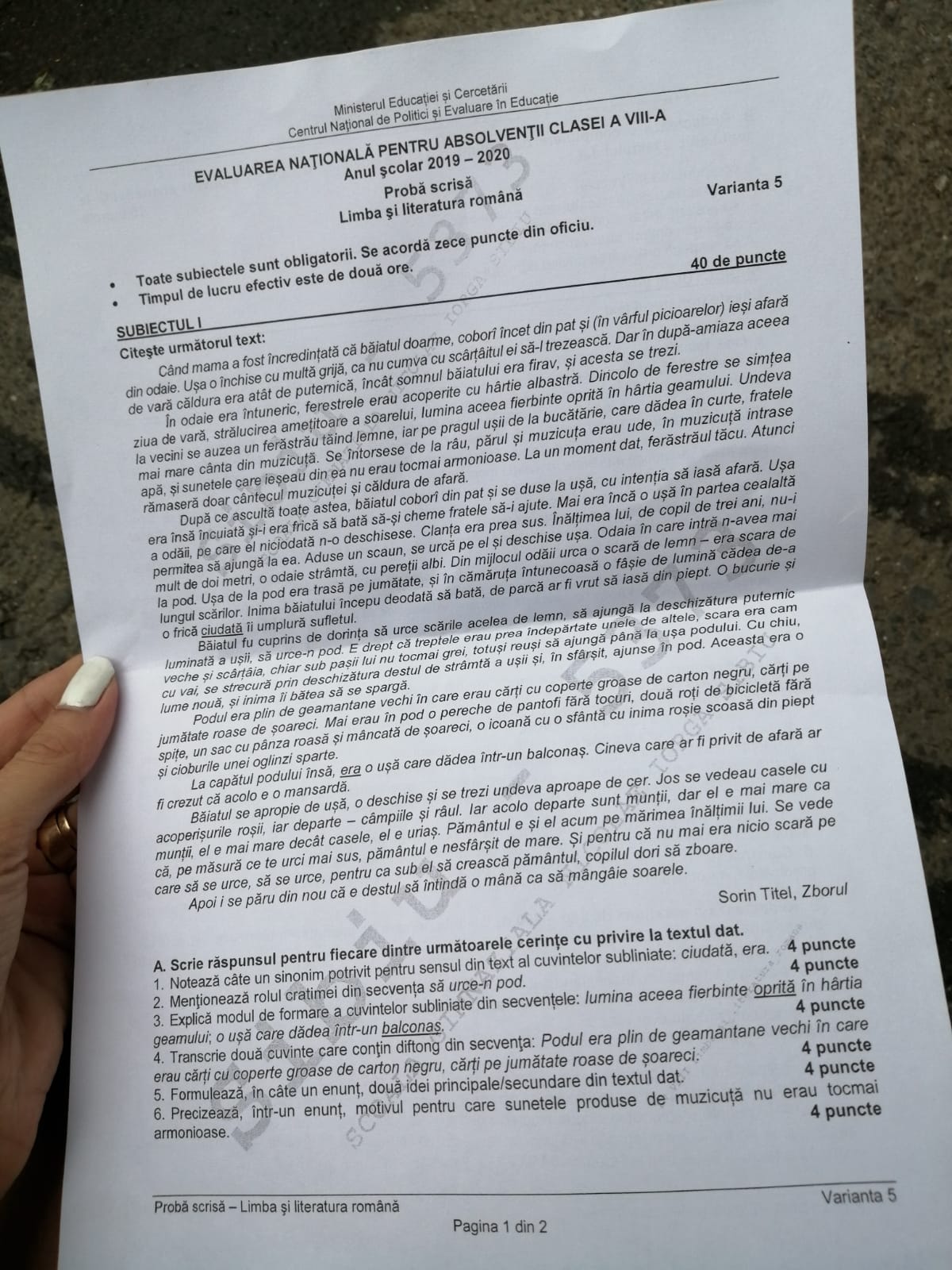„Generația cu măști” 3.320 elevi au susținut Evaluarea Națională