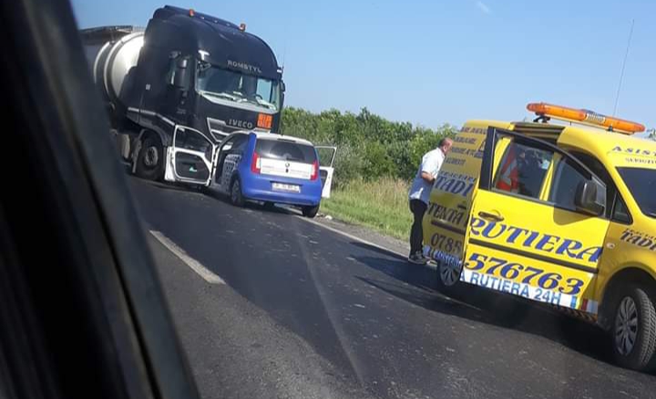 UPDATE- Accident rutier la Hula Bradului: Bărbatul a primit îngrijiri medicale la fața locului