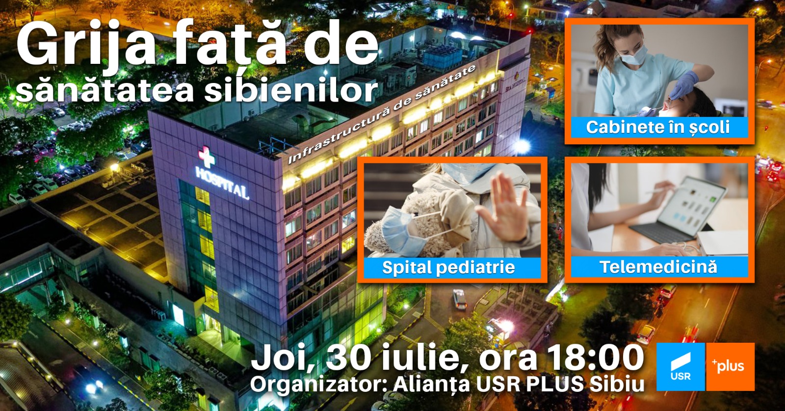 Alianța USR PLUS Sibiu a dezbătut prioritățile pentru domeniul sănătății cu specialiști