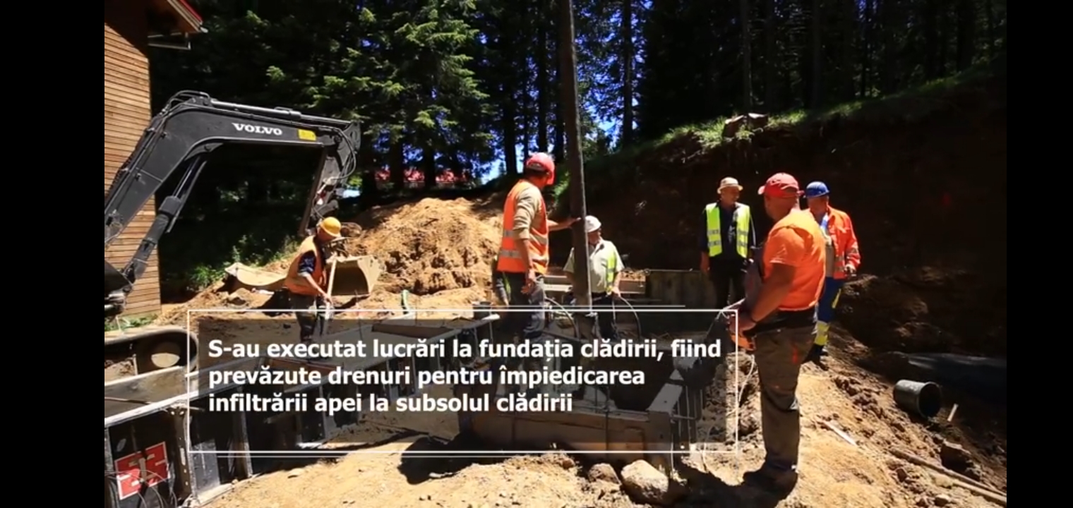 VIDEO - Ritm susținut pe șantierul noii baze de salvare SALVAMONT din Păltiniș
