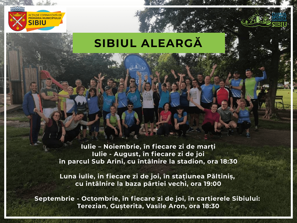 „Sibiul Aleargă” provoacă sibienii cu vârsta cuprinsă între 18 și 75 de ani să facă mișcare în aer liber