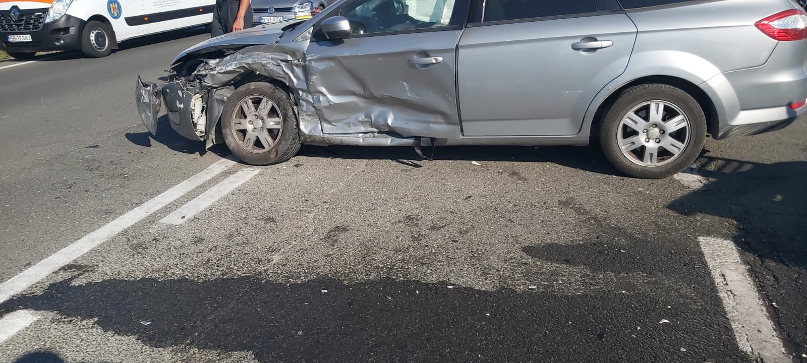 Accident rutier pe DN 1, la intersecția cu Șelimbăr (zona Extaz)