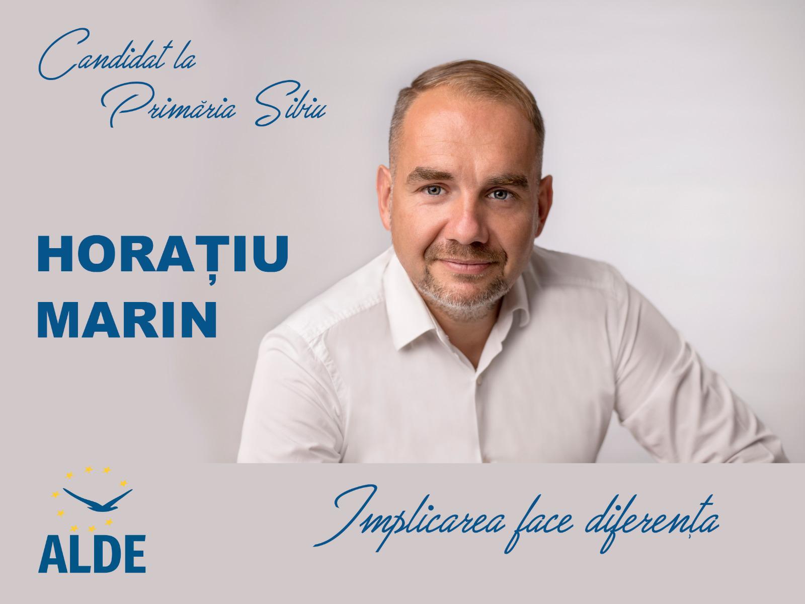 Horaţiu Marin, candidat ALDE la Primăria Sibiu: Susţin oamenii care muncesc în industria HoReCa. Ei sunt foarte importanţi pentru Sibiu (CP)