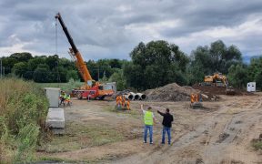 Lucrările au început intens pe DJ 106 C Sibiu – Cisnădie