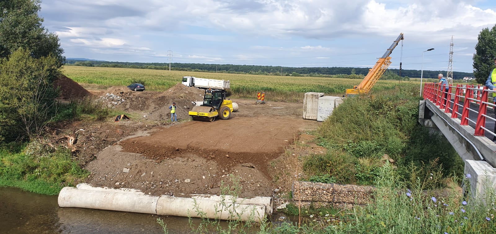Lucrările au început intens pe DJ 106 C Sibiu – Cisnădie