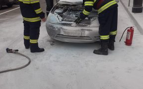 ISU Sibiu, chemat pentru stingerea unui incendiu izbucnit la bordul unei mașini