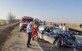 Accident grav la intrarea în Șura Mare, cu trei mașini implicate