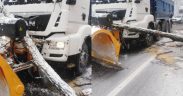 Ninsorile abundente și viscolul au blocat parțial drumul județean Mediaș- Bârghiș