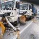 Ninsorile abundente și viscolul au blocat parțial drumul județean Mediaș- Bârghiș