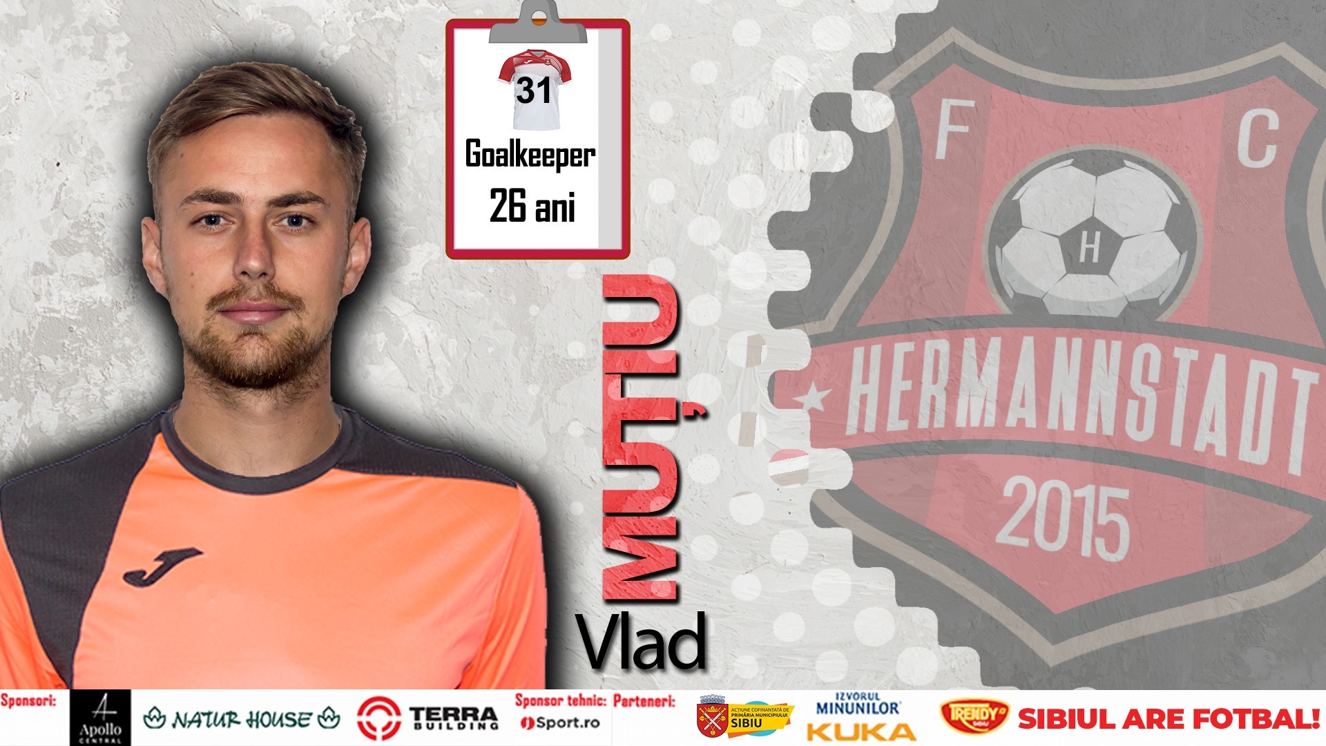 Goalkeeperii Ionuț Pop și Vlad Muțiu fac parte din noul lot FCH Vlad Muțiu