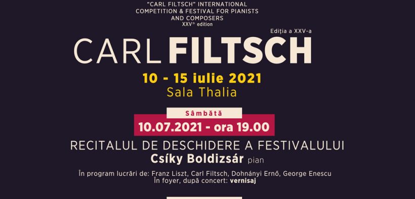 Gala laureaților și finala Concursului de pian ”Carl Filtsch” se desfășoară alături de Orchestra Filarmonicii Sibiu