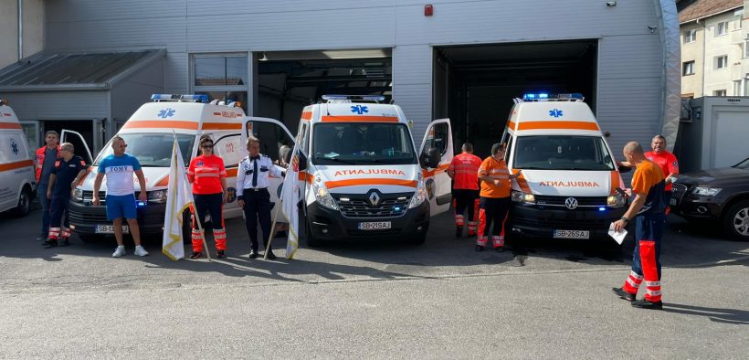 FOTO Ziua Naţională a Ambulanţei, sărbătorită de ambulanțierii sibieni