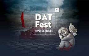 DATFest ediția a VI – a 1 octombrie 2021 ora 11:00, Facultatea de Litere și Arte, Studioul de Teatru CAVAS Atelier Video cu Alexandru Condurache realizarea unui video-documentar „Making of DATfest”. ora 13:00, Facultatea de Litere și Arte, Atelier foto cu Dragoș Dumitru ora 18:00 Promenada Mall Flashmob Tineri, cuceriţi oraşul! Coregrafia: Adriana Bârză și Adrian Strâmtu ora 17:45, Teatrul pentru Copii și Tineret „Gong” Flashmob Tineri, cuceriţi oraşul! Coregrafia: Adriana Bârză ora 19:00, Teatrul pentru Copii și Tineret „Gong” – Sala Parter „Ziua iertării” de Eugen Gyemant 2 octombrie 2021 11:00, Facultatea de Medicină, Sala Senatului Atelier Management cultural Irina Ionescu, Director ICR București ora 12:00, Facultatea de Litere și Arte, Studioul de Teatru CAVAS Atelier Video cu Alexandru Condurache realizarea unui video-documentar „Making of DATfest”. ora 16:00, Biblioteca Județeană Astra Lansări de cărți: Irina Ionescu: „Marketing în artele spectacolului” și Management de proiect și elemente de marketing în artele spectacolului” Cărțile DAT „Teatru african contemporan de expresie franceză” „Teatru francofon pentru publicul tânăr vol. 1 și 2” „Mituri reinterpretate în dramaturgia francofonă contemporană” Alba Stanciu: „Noul spectacol. Strategii colaborative și compoziții interdisciplinare”. Teatrul pentru Copii și Tineret „Gong” – Sala Parter orele 18:30 și 21:30 „The Climbers”, regia Ofelia Popii 3 octombrie 2021 ora 19:00, Teatrul pentru Copii și Tineret „Gong” – Sala Parter „Jocul de-a vacanța”, de Mihail Sebastian, regia Florin Coșuleț, asistenți regie Codruța Presecan și Vlad Robaș 4 octombrie 2021 ora 19:00, Teatrul pentru Copii și Tineret „Gong” – Sala Etaj „Lo Spirito”, de Ofelia Popii 5 octombrie 2021 ora 11:00 Atelier de scriere și creație teatrală, performance „Face Time Space” cu Nicoleta Lefter, cu studenții anilor II și III Actorie ora 19:00, Filarmonica de Stat Sibiu – Sala Henry Selbing BAMBI, regia Bobi Pricop 6 octombrie 2021 ora 11:00, Biblioteca Universității „Lucian Blaga” din Sibiu Atelier de jurnalism cultural cu Minodora Sălcudean ora 19:00, Teatrul pentru Copii și Tineret „Gong” – Sala Etaj „Amintiri și emoții de cinema”, un spectacol de Anca Arnău 7 octombrie 2021 ora 11:00, Biblioteca Universității „Lucian Blaga” din Sibiu Atelier de jurnalism cultural ora 19:00, Teatrul pentru Copii și Tineret „Gong” – Sala Etaj „Puzzle”, de Ianoș Petrașcu 8 octombrie 2021 ora 10:00, Studioul de Teatru CAVAS Atelier foto cu Dragoș Dumitru Galeria Uniunii Artiștilor Plastici Sibiu ora 19:00 Performance-ul „Face Time Space”, realizat de Nicoleta Lefter cu studenții actori ai anilor II și III Actorie 9 octombrie 2021 ora 18:00, Facultatea de Litere și Arte Vernisaj Fotografie de teatru Tineri în imagini, ediția a V-a (vor fi invitați toți fotografii care au expus în timpul edițiilor anterioare, precum și cei care au participat la atelierul foto) ora 19:00, Studioul de Teatru CAVAS „Puzzle”, de Ianoș Petrașcu prezentarea momentelor din DATfest ediția a VI – a și Închiderea festivalului