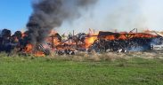 Incendiu puternic la Marpod – Ard sute de baloți