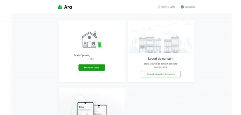 Platformă electronică pentru informații personalizate referitoare la serviciul și taxa de salubrizare