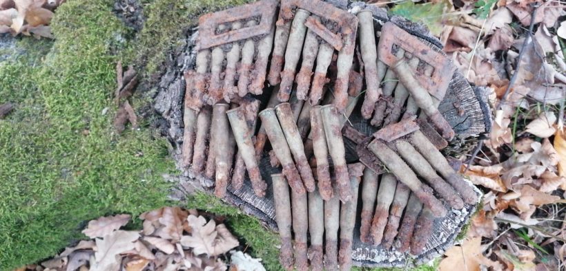 aproximativ 50 de cartușe de infanterie, calibru 7,62 mm, provenite din cel de-al doilea război mondial