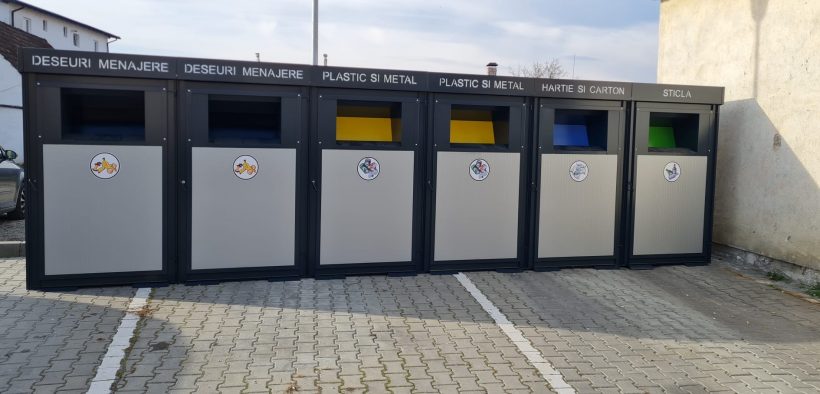 Platforme modulare moderne pentru colectarea selectivă a deșeurilor din Avrig