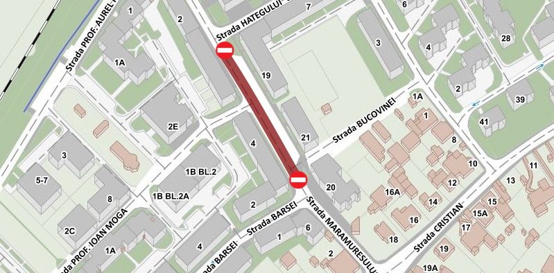 Circulația pe strada Maramureșului se închide sâmbătă, 20 noiembrie