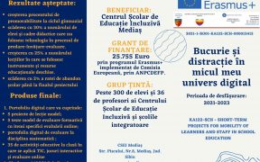 Se lansează proiectul Erasmus+ “Bucurie și distracție in micul meu univers digital”