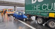 Accident între două TIR-uri și un autoturism pe A1 Sibiu