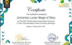 ULBS ocupă locul 1 la nivel național în The UI GreenMetric World University Ranking