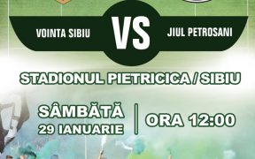 Voința Sibiu încheie luna cu un meci tare, dar și cu o încărcătură aparte