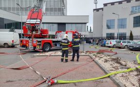 Foto/ Video- Simulare incendiu la o firmă din Municipiul Sibiu