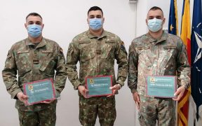 Sergent Tiru Dumitru, sergent Mitrică Tiberiu, soldat Todoran Adrian și soldat Vasile Alexandru, apreciați de conducerea Spitalului Militar Sibiu