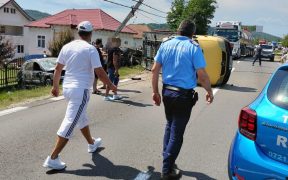 Jandarmii sibieni au intervenit de urgență la un accident produs pe raza județului Argeș