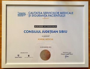 CJ Sibiu a fost premiat la Gala finaliștilor Romanian Healthcare Awards pentru platforma „Portal Medical”