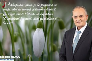 Mesajul senatorului Neagu Nicolae cu prilejul zilei de 1 Martie