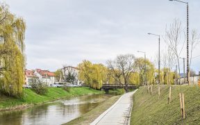 Amenajarea malurilor Cibinului se apropie de finalizare