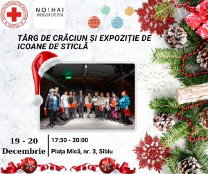 Icoane pe sticlă pictate de voluntarii Crucii Roșii